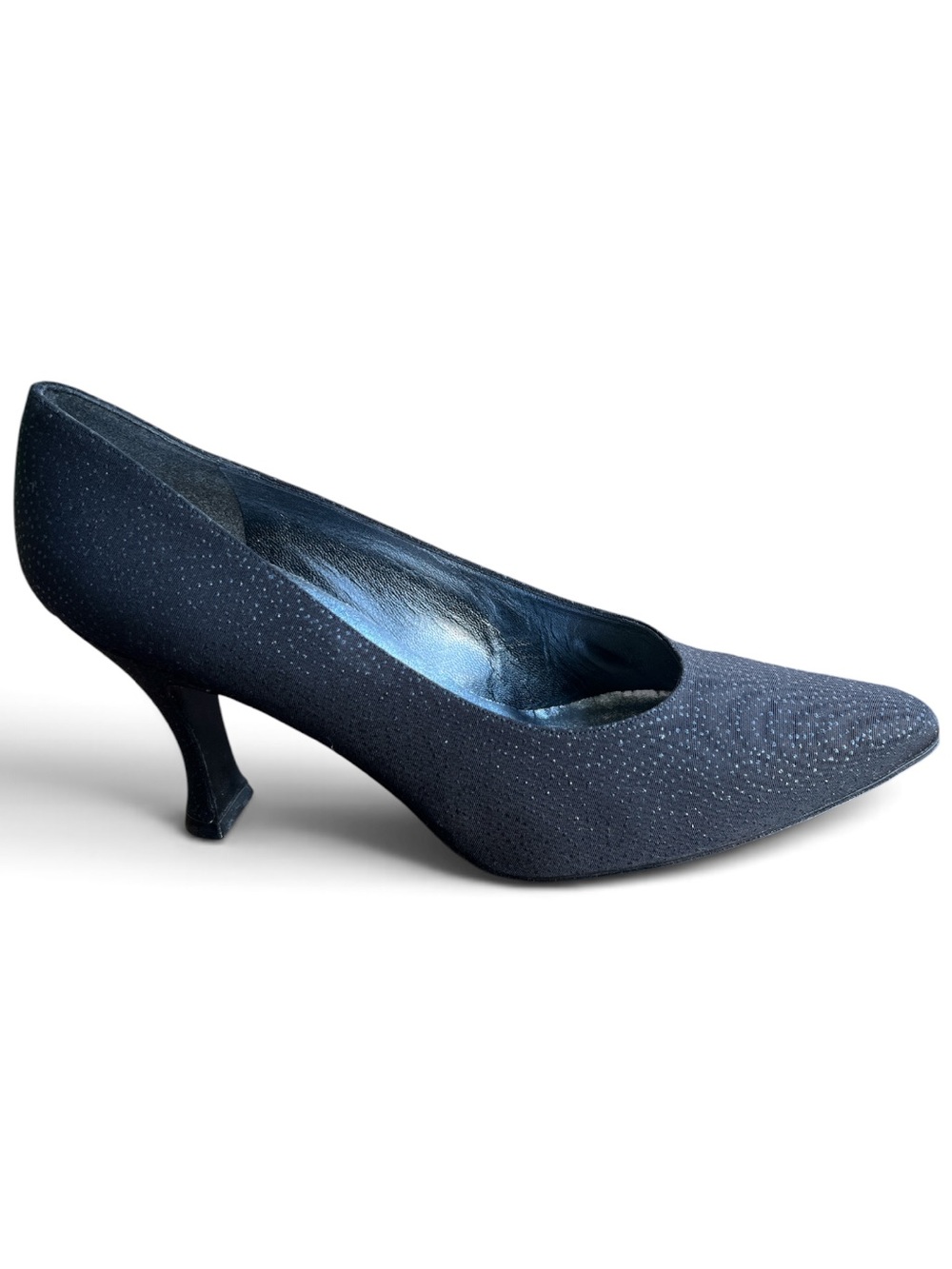 Stuart Weitzman Vintage Black Pointed Toe Pumps Size 9.5 Hourglass Heel